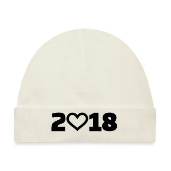 2018 - Baby Premium Organic Mütze - Naturweiß - Vorne
