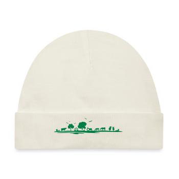 Landsschaft - Feld und Tiere - Baby Premium Organic Mütze - Naturweiß - Vorne