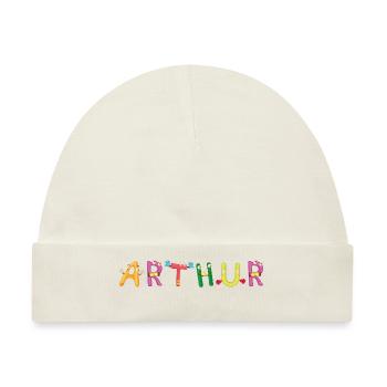 Arthur - Baby Premium Organic Mütze - Naturweiß - Vorne