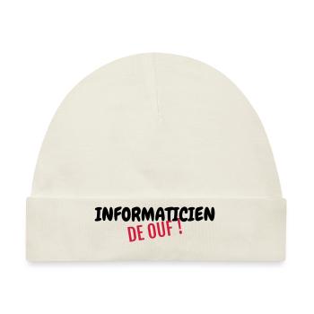 Computer / Informatiker / Aussenseiter / Ingenieur - Baby Premium Organic Mütze - Naturweiß - Vorne