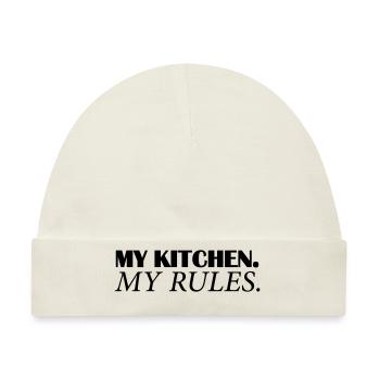 my kitchen my rules - Baby Premium Organic Mütze - Naturweiß - Vorne