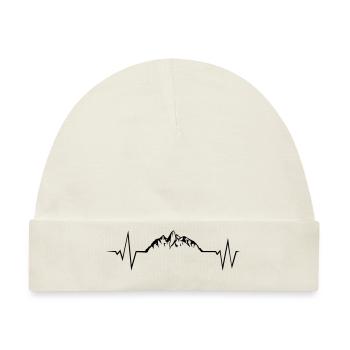 mountains puls - Baby Premium Organic Mütze - Naturweiß - Vorne