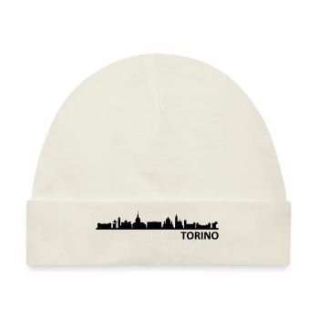 TURIN Torino Italien Skyline Stadt - Baby Premium Organic Mütze - Naturweiß - Vorne
