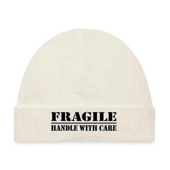 fragile - Baby Premium Organic Mütze - Naturweiß - Vorne
