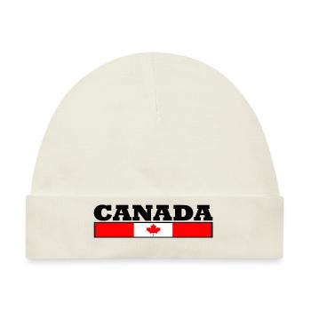 Canada Flagge - Baby Premium Organic Mütze - Naturweiß - Vorne