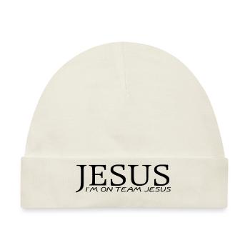Jesus Christ Gott God - Baby Premium Organic Mütze - Naturweiß - Vorne