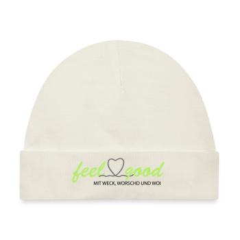 feelgood inderpfalz GRÜN WWW - Baby Premium Organic Mütze - Naturweiß - Vorne