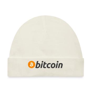 Bitcoin BTC: Offizielles Logo - Baby Premium Organic Mütze - Naturweiß - Vorne