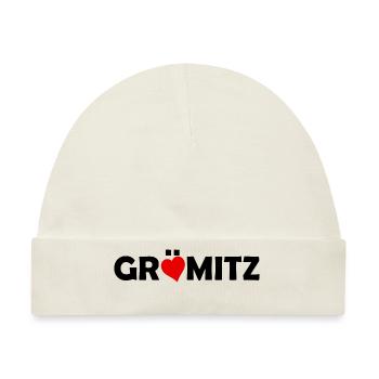Grömitz - Ostsee - Schleswig Holstein - Ostseebad - Baby Premium Organic Mütze - Naturweiß - Vorne