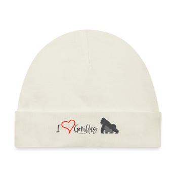 Love for Gorillas - Baby Premium Organic Mütze - Naturweiß - Vorne
