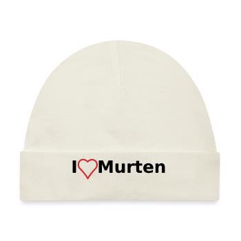 I Love Murten - Baby Premium Organic Mütze - Naturweiß - Vorne