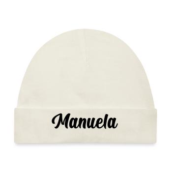 Manuela - Baby Premium Organic Mütze - Naturweiß - Vorne