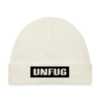 Unfug Grunge Black - Baby Premium Organic Mütze - Naturweiß - Vorne
