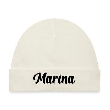 Marina - Baby Premium Organic Mütze - Naturweiß - Vorne