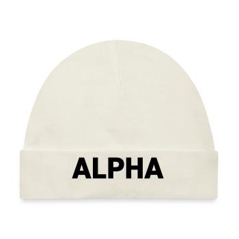 Alpha Dark Pack Rank - Baby Premium Organic Mütze - Naturweiß - Vorne