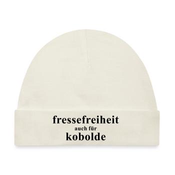 Fressefreiheit auch für Kobolde - Baby Premium Organic Mütze - Naturweiß - Vorne