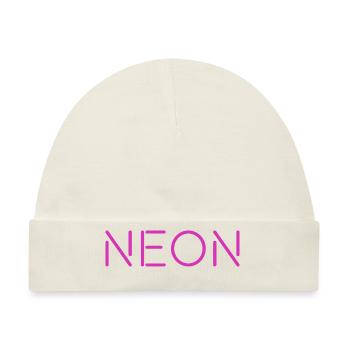 neon logo - Baby Premium Organic Mütze - Naturweiß - Vorne