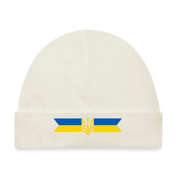 Ukraine - Baby Premium Organic Mütze - Naturweiß - Vorne