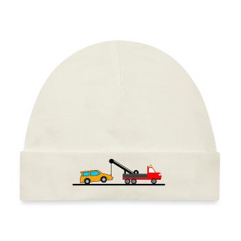 Abschleppwagen - Baby Premium Organic Mütze - Naturweiß - Vorne