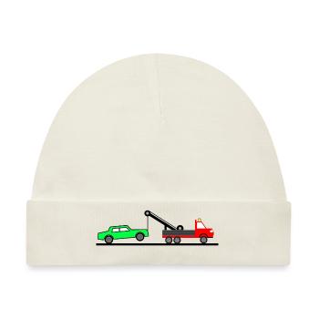 Abschleppwagen - Baby Premium Organic Mütze - Naturweiß - Vorne