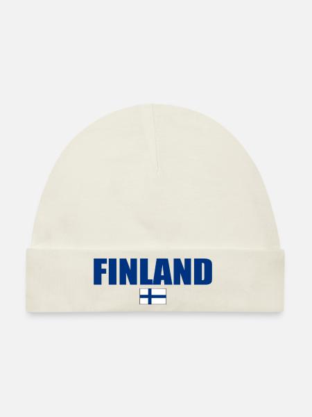 Finnland - Baby Premium Organic Mütze - Naturweiß