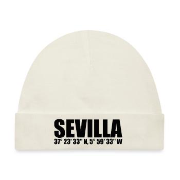 Sevilla Koordinaten - Baby Premium Organic Mütze - Naturweiß - Vorne