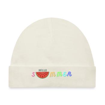 hello summer - Baby Premium Organic Mütze - Naturweiß - Vorne