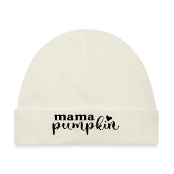 Mama Pumpkin Halloween - Baby Premium Organic Mütze - Naturweiß - Vorne