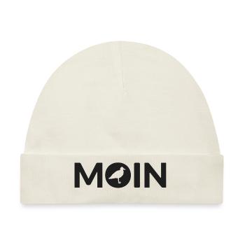 Moin Möwe Seemann - Baby Premium Organic Mütze - Naturweiß - Vorne