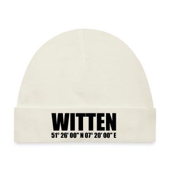 Witten Koordinaten - Baby Premium Organic Mütze - Naturweiß - Vorne
