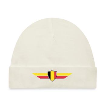 Belgien Fan Weltmeisterschaft - Baby Premium Organic Mütze - Naturweiß - Vorne