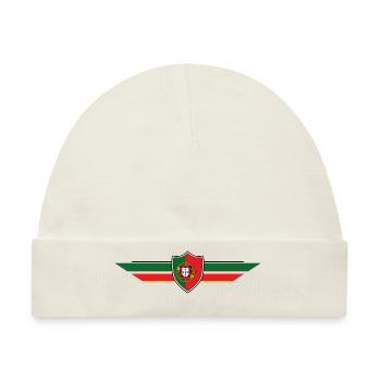 Portugal Fan Weltmeisterschaft - Baby Premium Organic Mütze - Naturweiß - Vorne