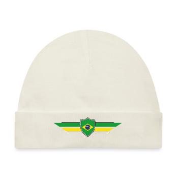 Brasilien Fan Weltmeisterschaft - Baby Premium Organic Mütze - Naturweiß - Vorne