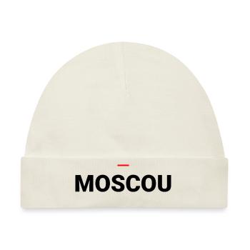 Moskau – Russische Typografie - Baby Premium Organic Mütze - Naturweiß - Vorne