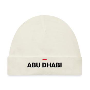 Abu Dhabi – Typografie der Emirate - Baby Premium Organic Mütze - Naturweiß - Vorne