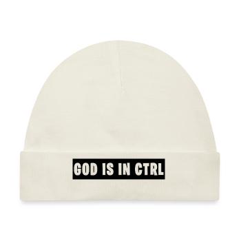 GOD is in CTRL - Baby Premium Organic Mütze - Naturweiß - Vorne