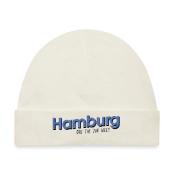 Das Tor zur Welt - Hamburg - Baby Premium Organic Mütze - Naturweiß - Vorne