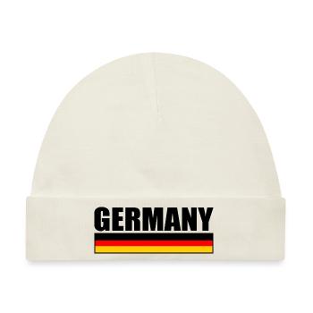 DEUTSCHLAND DEUTSCHE FLAGGE - Baby Premium Organic Mütze - Naturweiß - Vorne