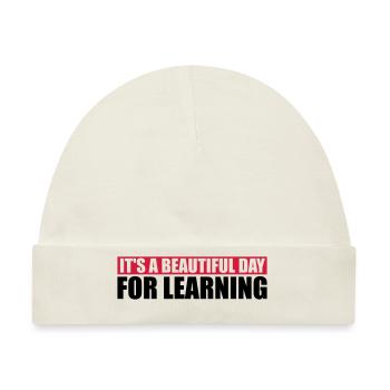 beautiful day for learning - Baby Premium Organic Mütze - Naturweiß - Vorne