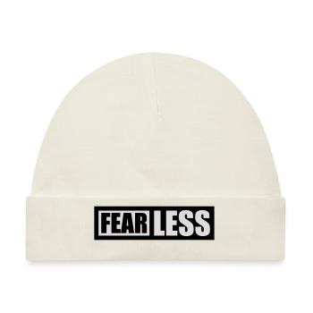 fearless Text Zitat Design - Baby Premium Organic Mütze - Naturweiß - Vorne