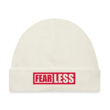 fearless Text Zitat Design - Baby Premium Organic Mütze - Naturweiß - Vorne