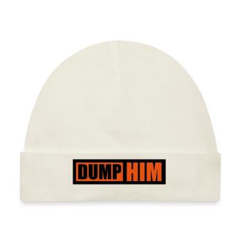 dump him Zitat Logo - Baby Premium Organic Mütze - Naturweiß - Vorne