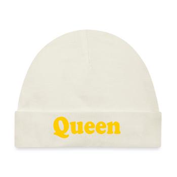 QUEEN - Baby Premium Organic Mütze - Naturweiß - Vorne