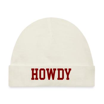 Howdy Western Wilder Westen Cowboys - Baby Premium Organic Mütze - Naturweiß - Vorne