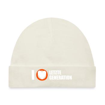 Letzte Generation - Design 3 - Baby Premium Organic Mütze - Naturweiß - Vorne