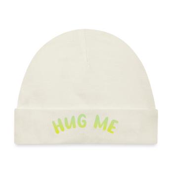 hug me - Baby Premium Organic Mütze - Naturweiß - Vorne