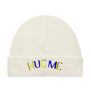 hug me - Baby Premium Organic Mütze - Naturweiß - Vorne