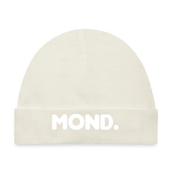 Mond. (Laterne, Laterne. Sonne, Mond und Sterne) - Baby Premium Organic Mütze - Naturweiß - Vorne