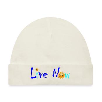 Live Sun - Baby Premium Organic Mütze - Naturweiß - Vorne