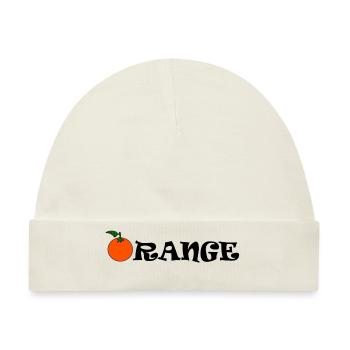 Orange - Baby Premium Organic Mütze - Naturweiß - Vorne